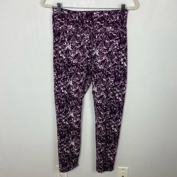 Balance Yoga Purple Printed High Waist Leggings Size Large Marble Speckle Yoga L - Picture 12 of 15